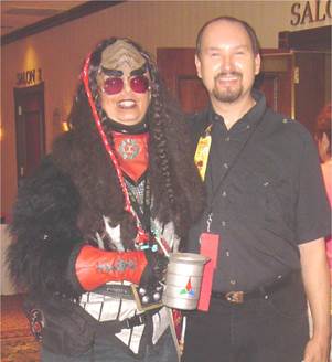 Stephen with Klingon Commander